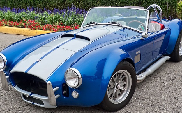 Sleek classic convertible blue